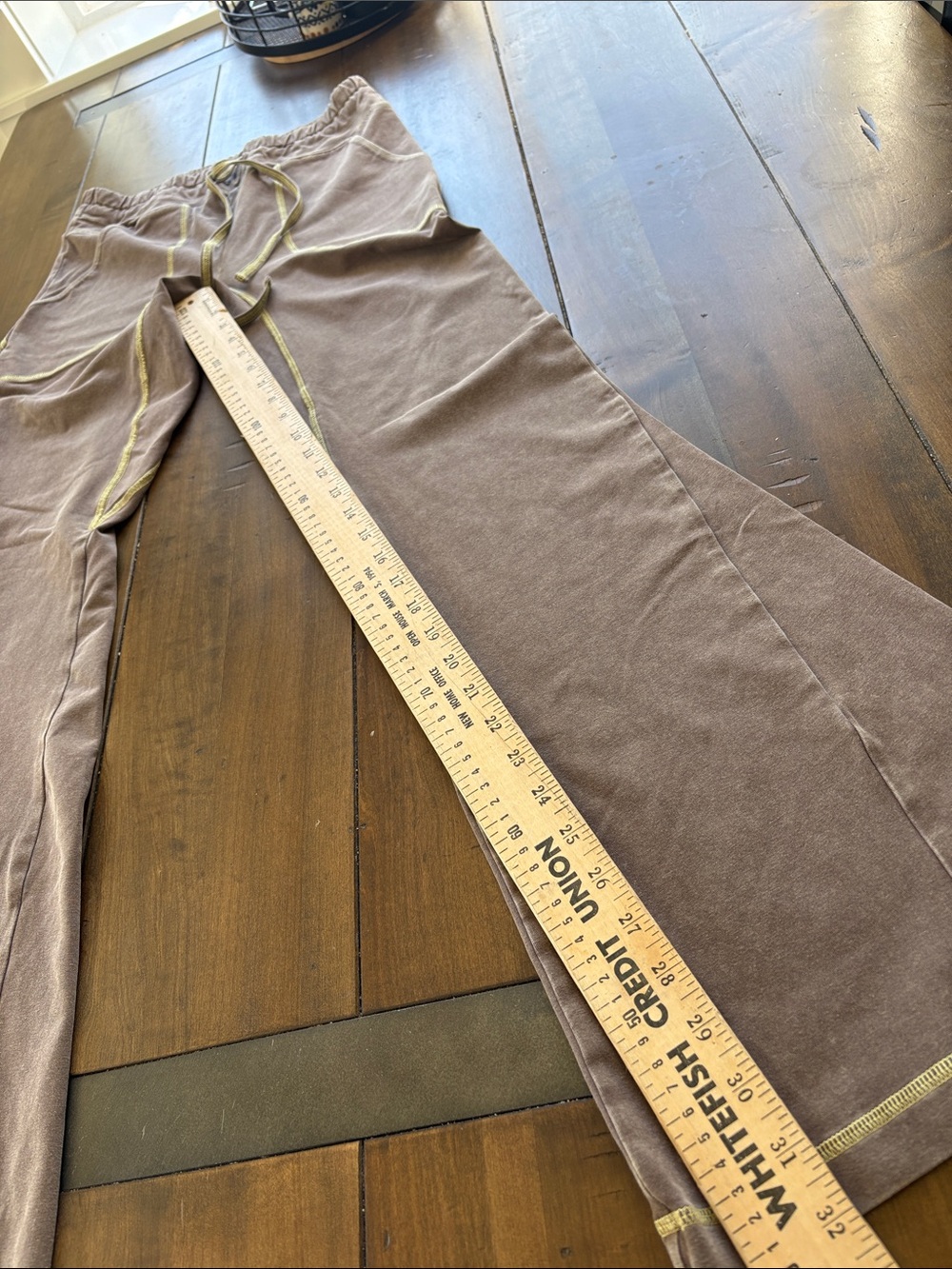 Free people flow flare High-Waist Drawstring Flare Pants in Olive - Picture 4 of 9